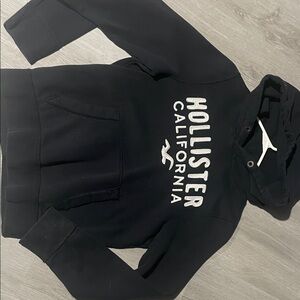 Hollister Black Pullover with White Text